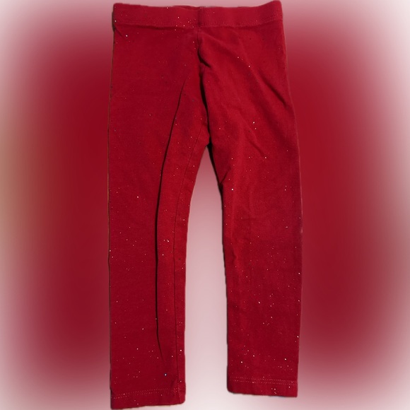 Joe Fresh Red Sparkle Leggings 4T - Picture 1 of 2